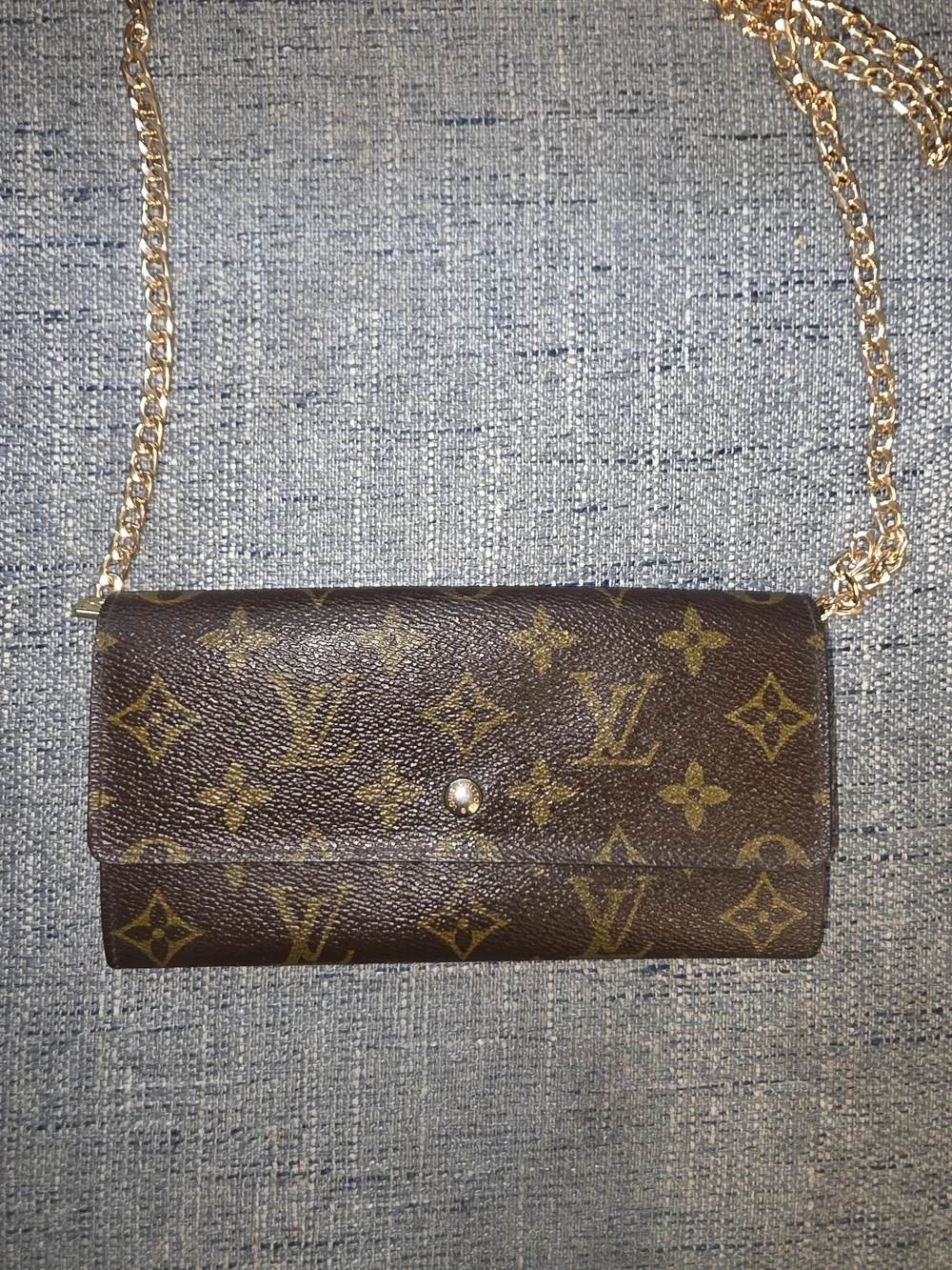 Louis Vuitton Brown Monogram Crossbody Wallet